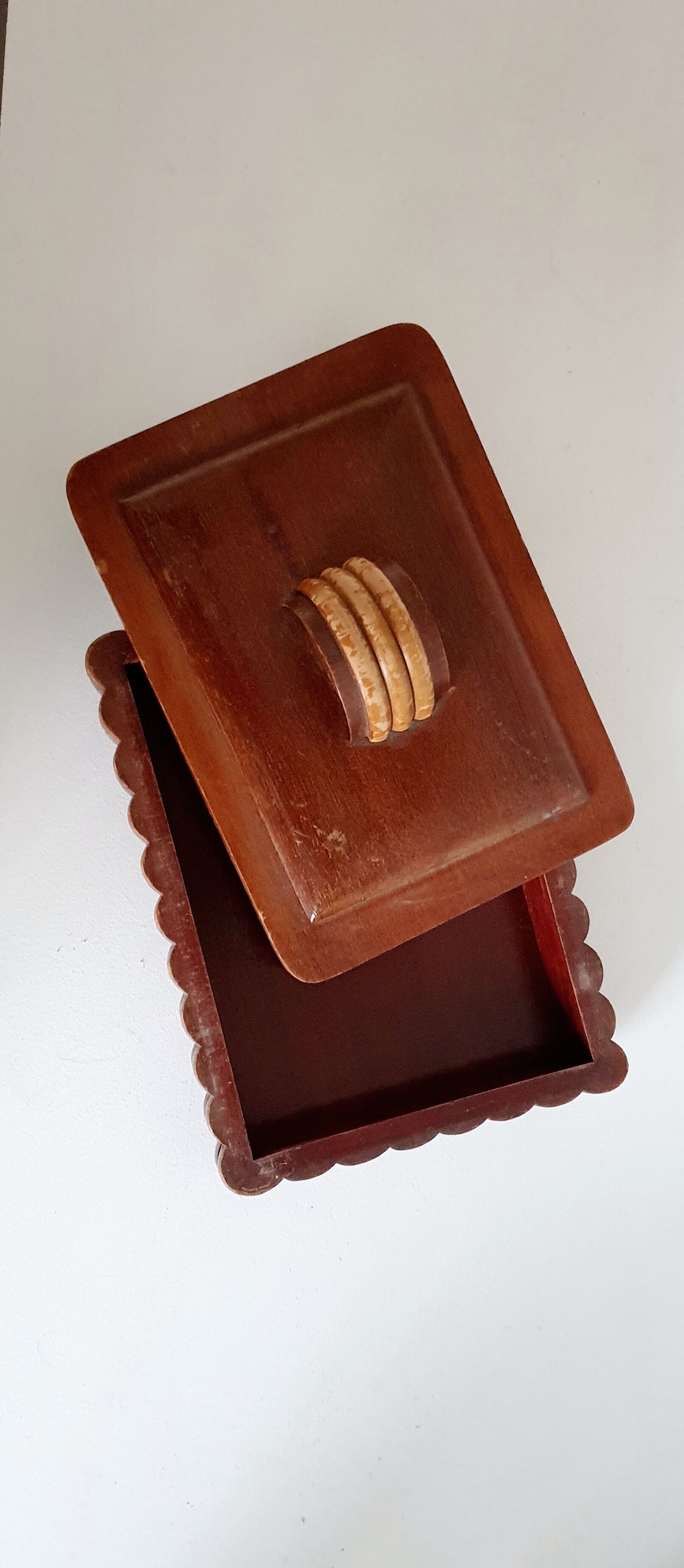 Wooden box with lid