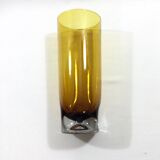 Vase en cristal orangé