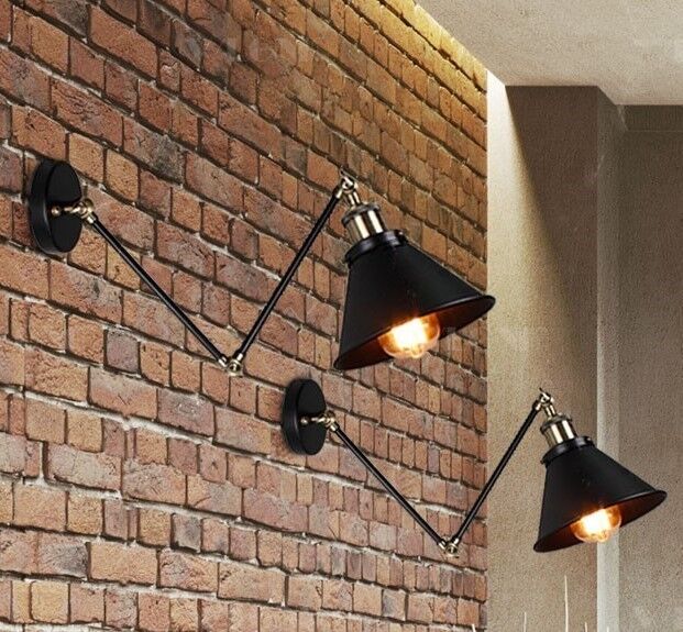Pair of industrial wall light