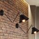 Pair of industrial wall light