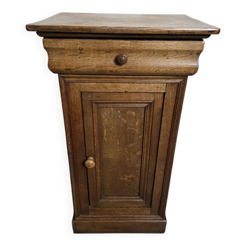 Louis Philippe style bedside table in solid oak