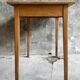 Vintage drawer table or desk in light wood 1950