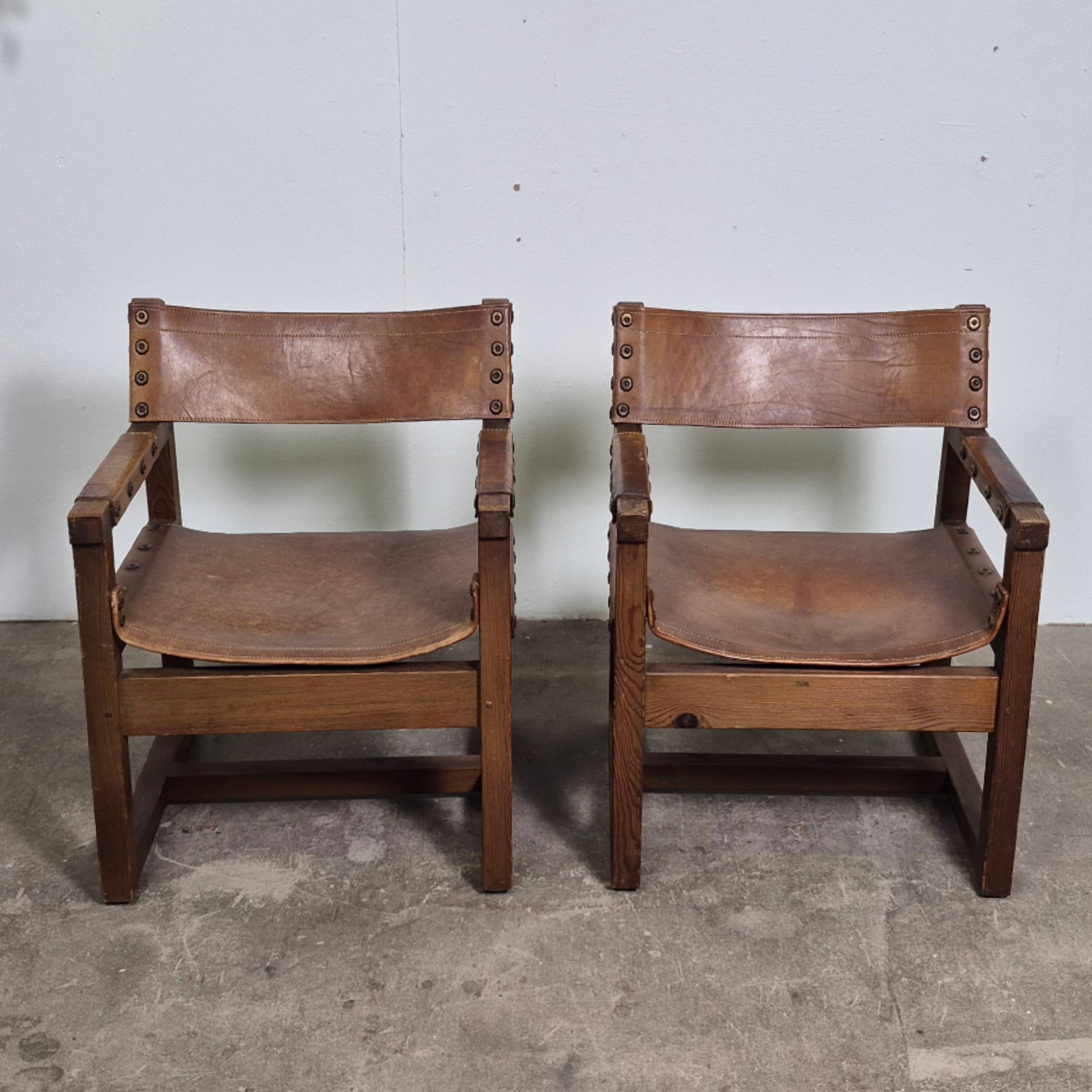 Ensemble de 2 fauteuils brutalistes de Biosca, Espagne, années 1950