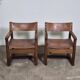 Ensemble de 2 fauteuils brutalistes de Biosca, Espagne, années 1950