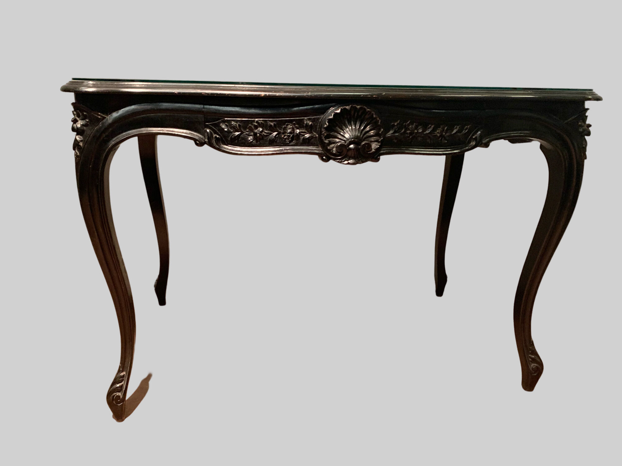 Louis XV style desk in black wood Napoleon III, XIX century
