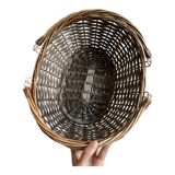 Brown wicker basket