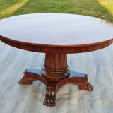 Table and 6 chairs in mahogany from Cuba Victorian era 1840