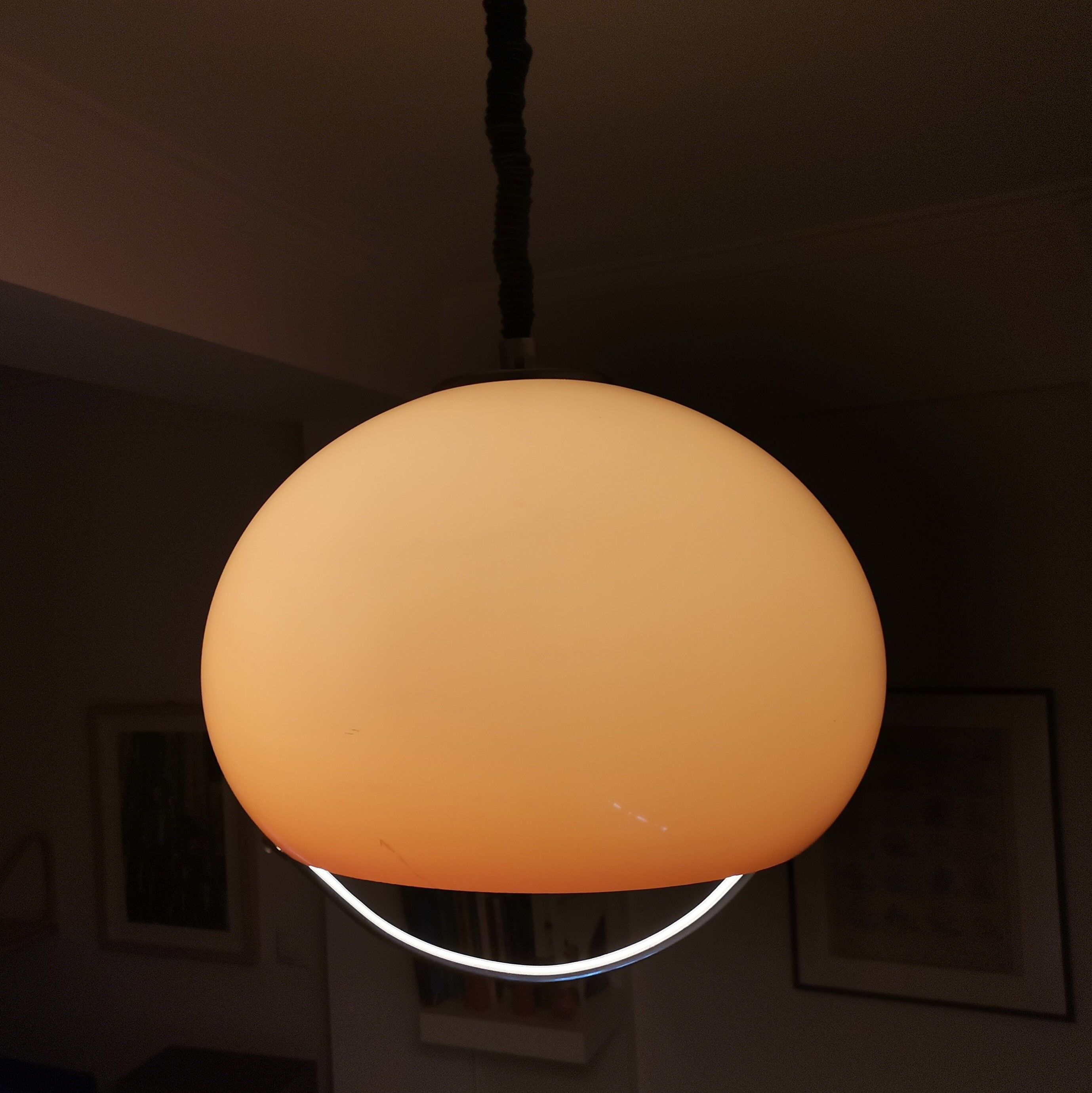 Italian 1970s Meblo pull down lamp by Massoni for Guzzini