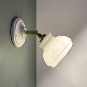 Vintage wall lamp shade in white opaline