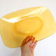 Rectangular amber glass dish, Vereco, vintage