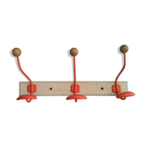 Patère vintage bois et métal