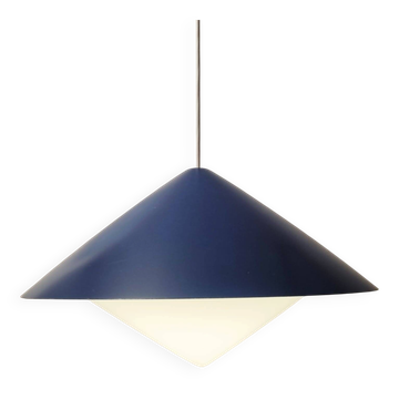 Lampe de plafond "Kuli" bleue et blanche des années 1960 - Svea Winkler Orno Finlande | Lampes de design vintage