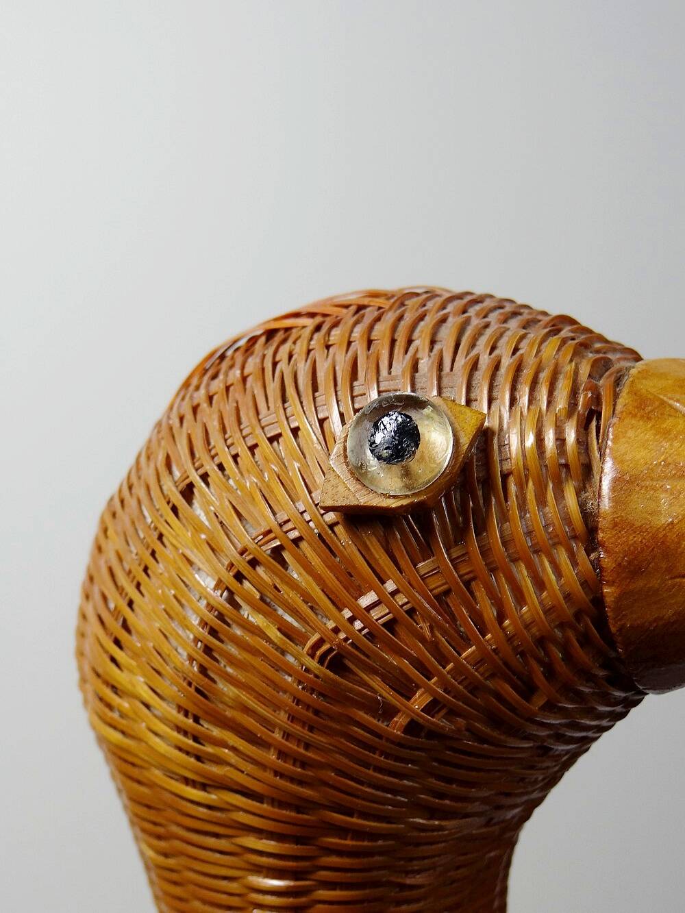 Large bamboo duck box, woven rattan, vintage Shanghai Handicrafts China
