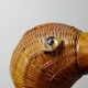 Large bamboo duck box, woven rattan, vintage Shanghai Handicrafts China