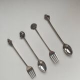 Silver-plated seashell cutlery set