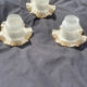 Lampshade lamp, glass tulip, frosted pink froufrou