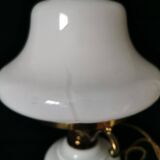 white opaline bedside lamp