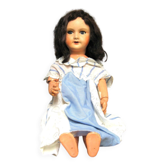 Old walking doll in composition SFBJ 301 - T 11 - Ht 58 cm .