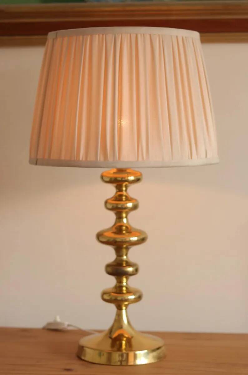 Pair of Swedish Coil Table Lamps