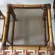 Trio de tables basses en rotin vintage