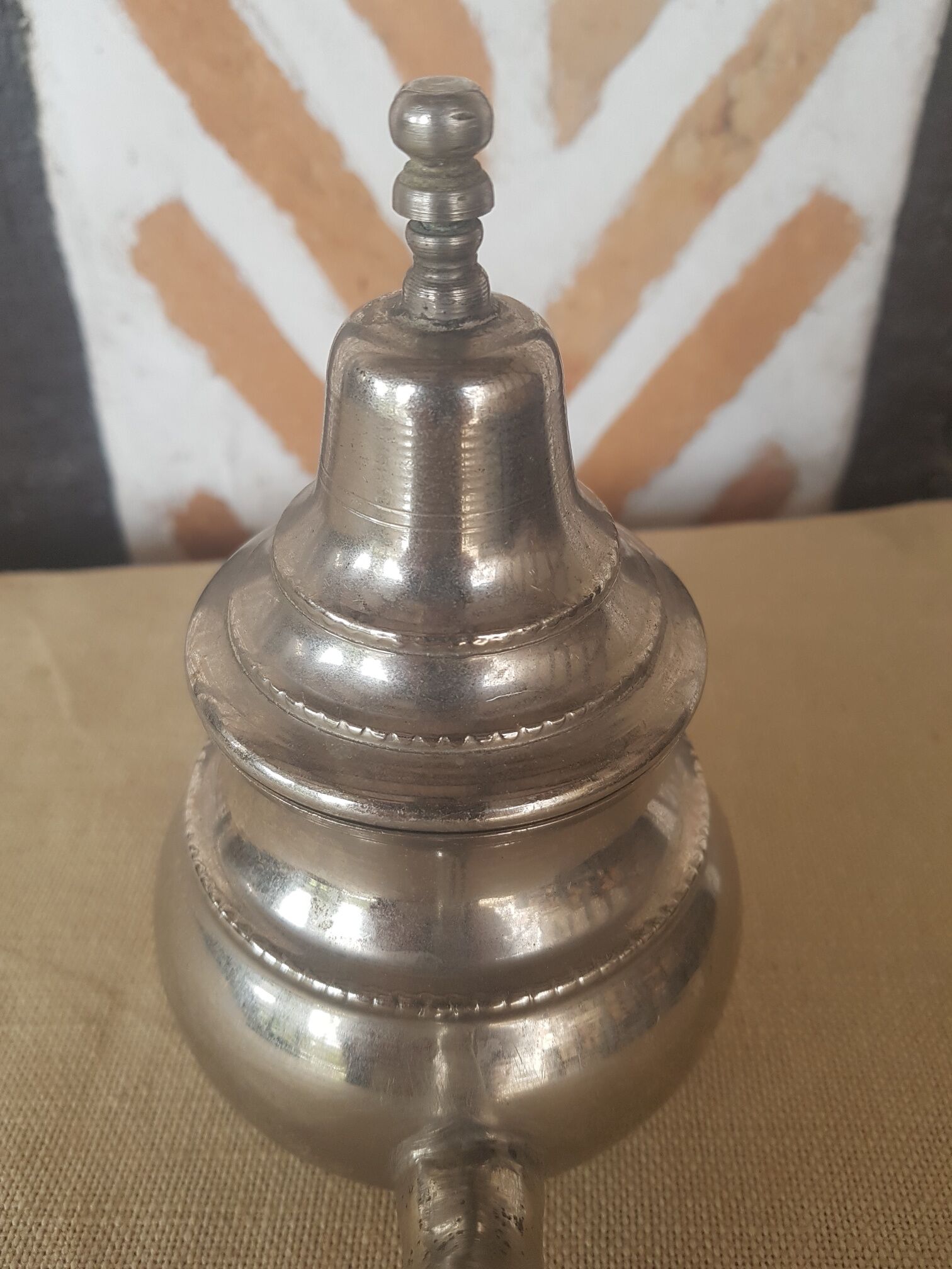 Oriental teapot silver metal