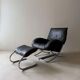 Swiss lounge chair with ottoman by Robert Haussmann from the 1980s.