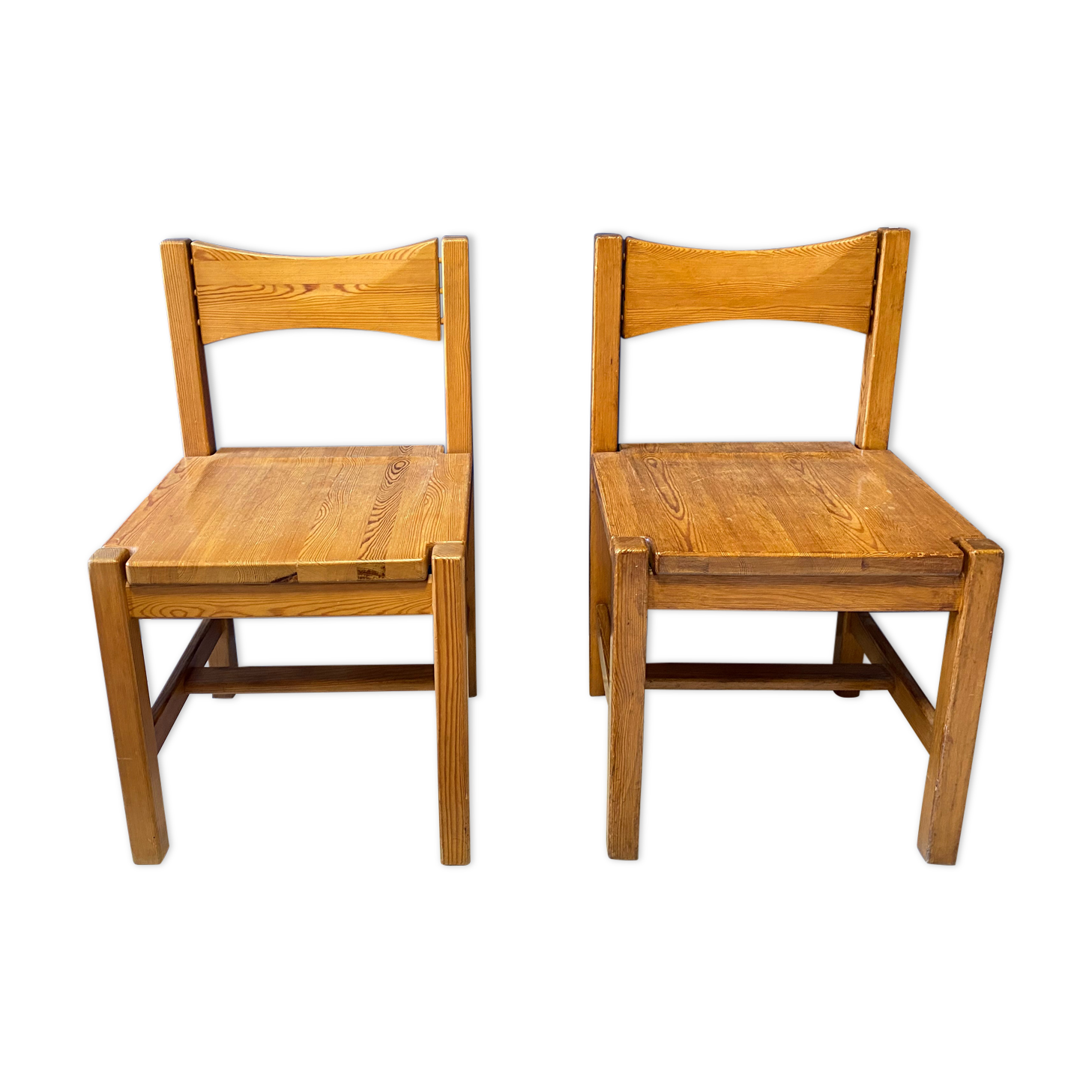 Set of solid wood chairs