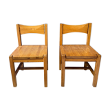 Set of solid wood chairs