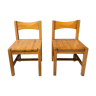 Set of solid wood chairs