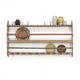Antique Rustic Farmhouse Folk Art Painted Kitchen Plate Rack / Wall Shelve