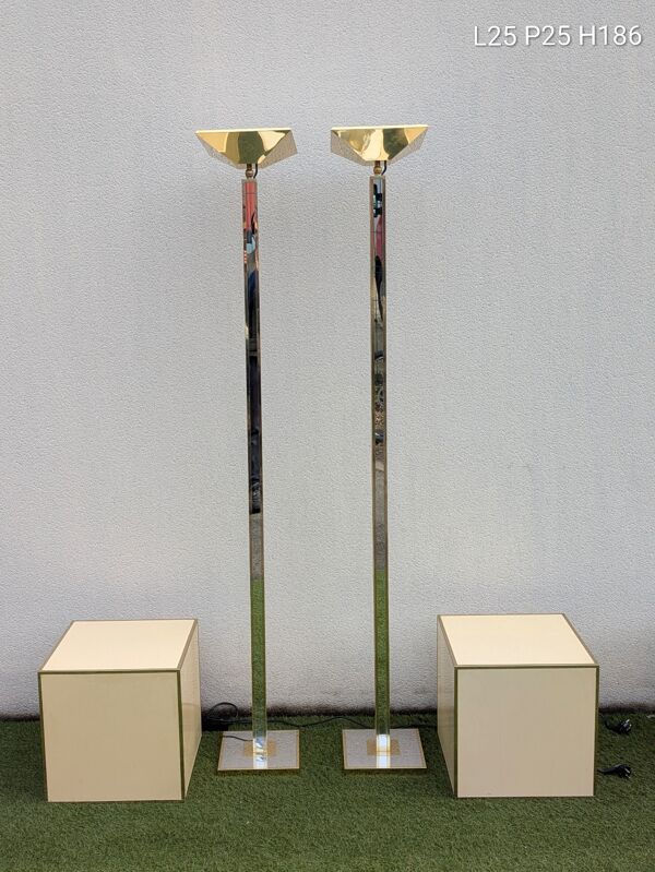 Paire de lampadaires vintage Kott Paris