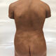 School bust of a female body in red clay terracotta