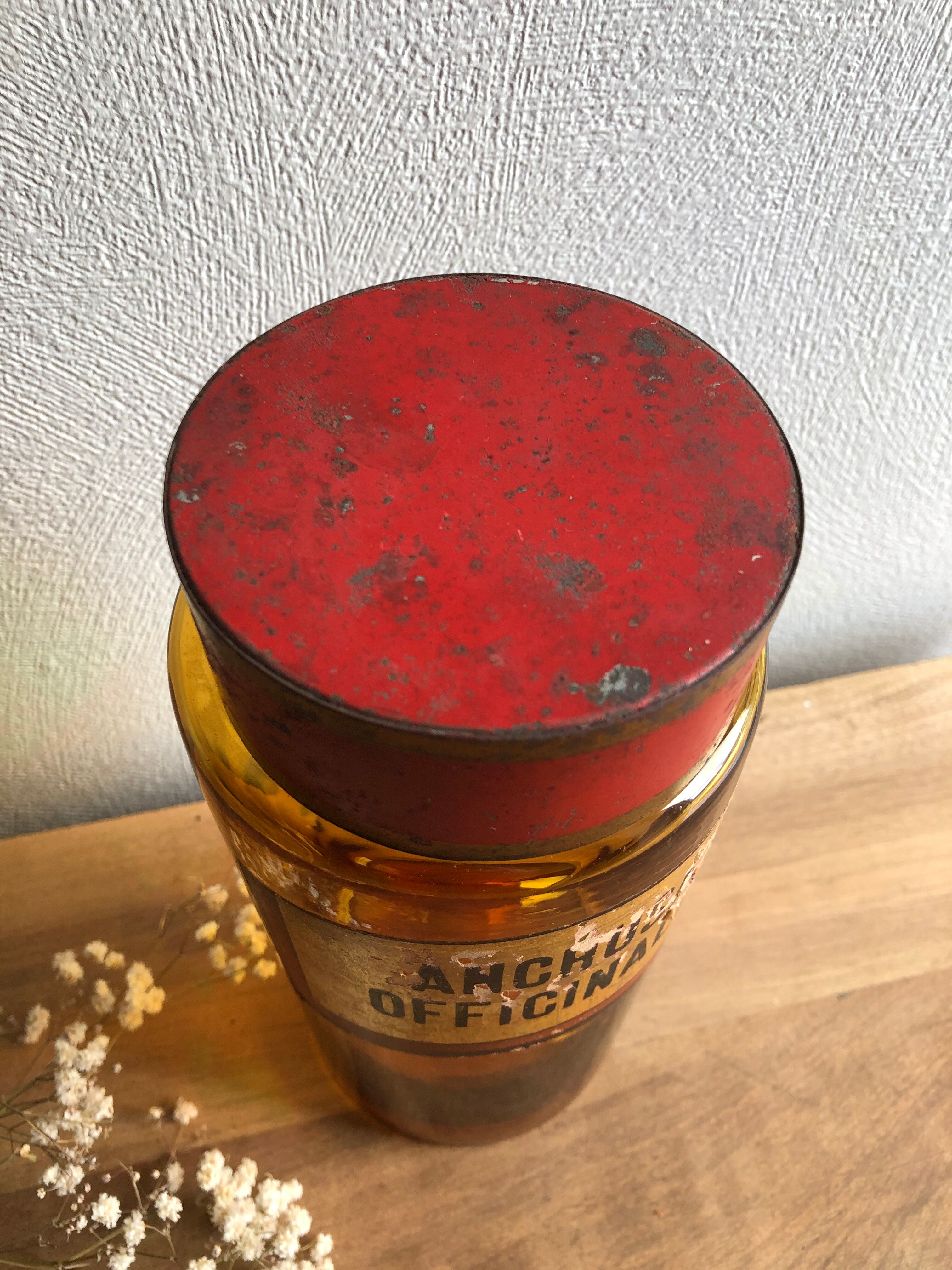 Jar "Anchusa officinalis" brown glass