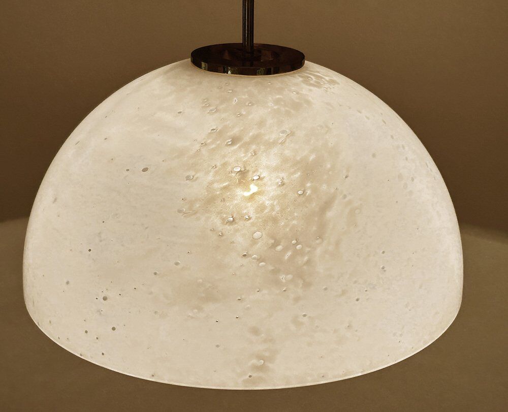 Suspension vintage en verre de Glashütte Limburg, années 1970