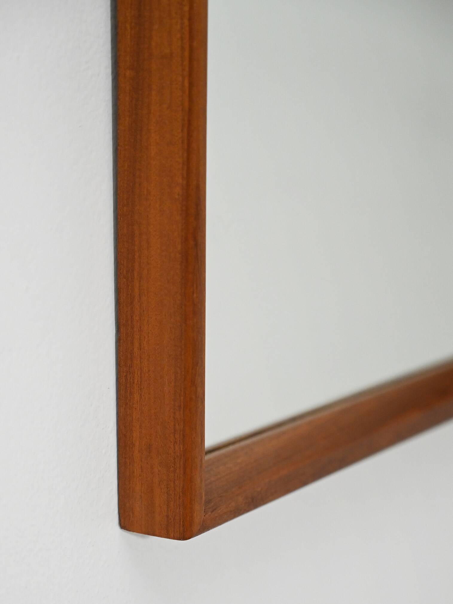 Swedish Scandinavian teak mirror with label