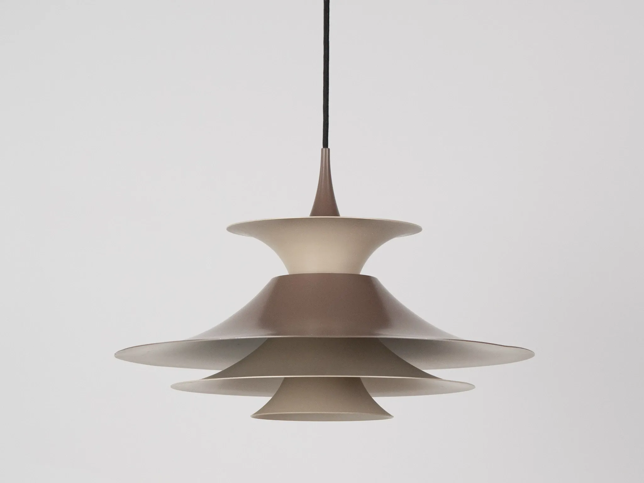 Danish vintage Radius pendant lamp by Erik Balslev, Fog og Morup, 1977