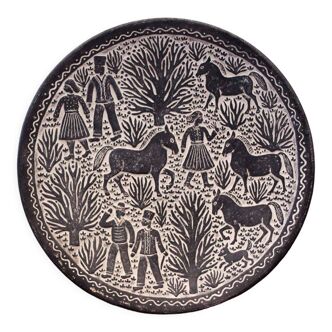 Decorative plate by Stefan Kniat 60s