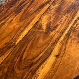 Half-moon table in solid walnut