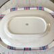 Duo of rectangular dishes HBCM model "Scottish" pink and blue 50s
