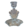 Antique pressed glass candlestick – Art Deco design