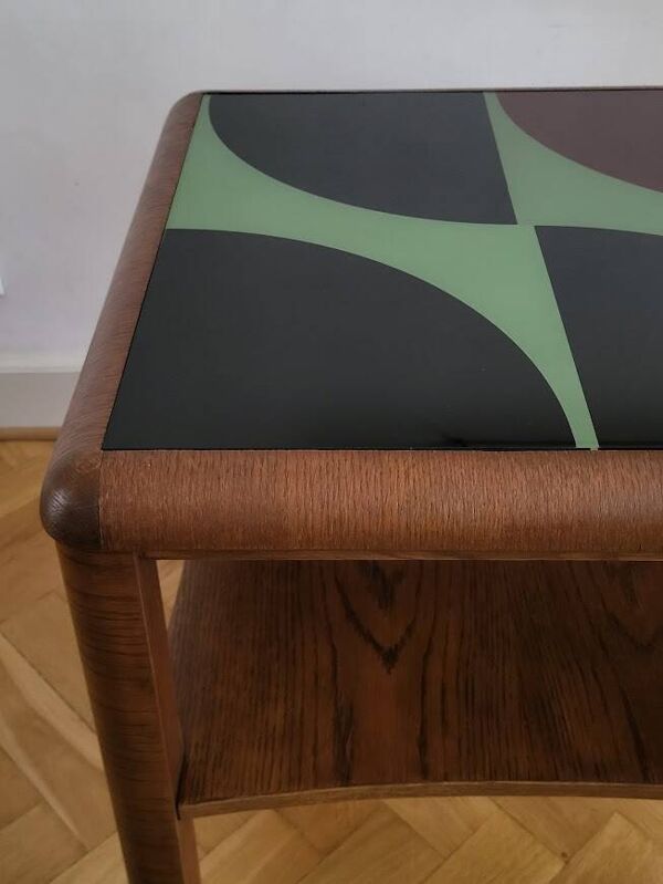 Table basse Art Déco vintage, années 1930
