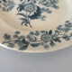 Flat plate iron earth Longwy model Ycho - blue flower faience ja