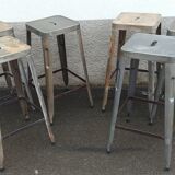 Set of 6 metal stools