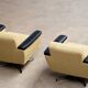 Paire de fauteuils vintage en Laine 1960