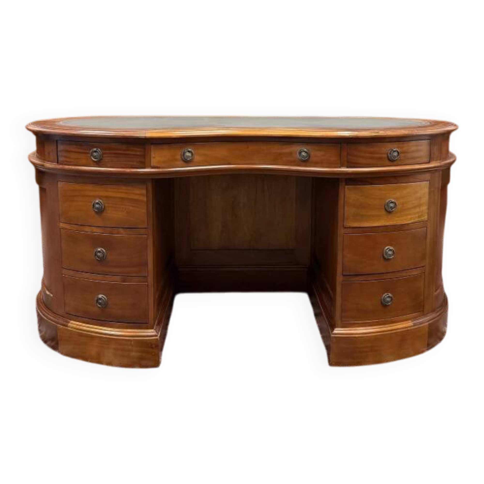 English Classic Kidney Shaped Chesterfield Desk