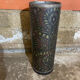 Vintage Lincrusta Loreid Umbrella Stand in Leather with Metal Rim