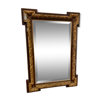 Large mirror gilded wood 76x109