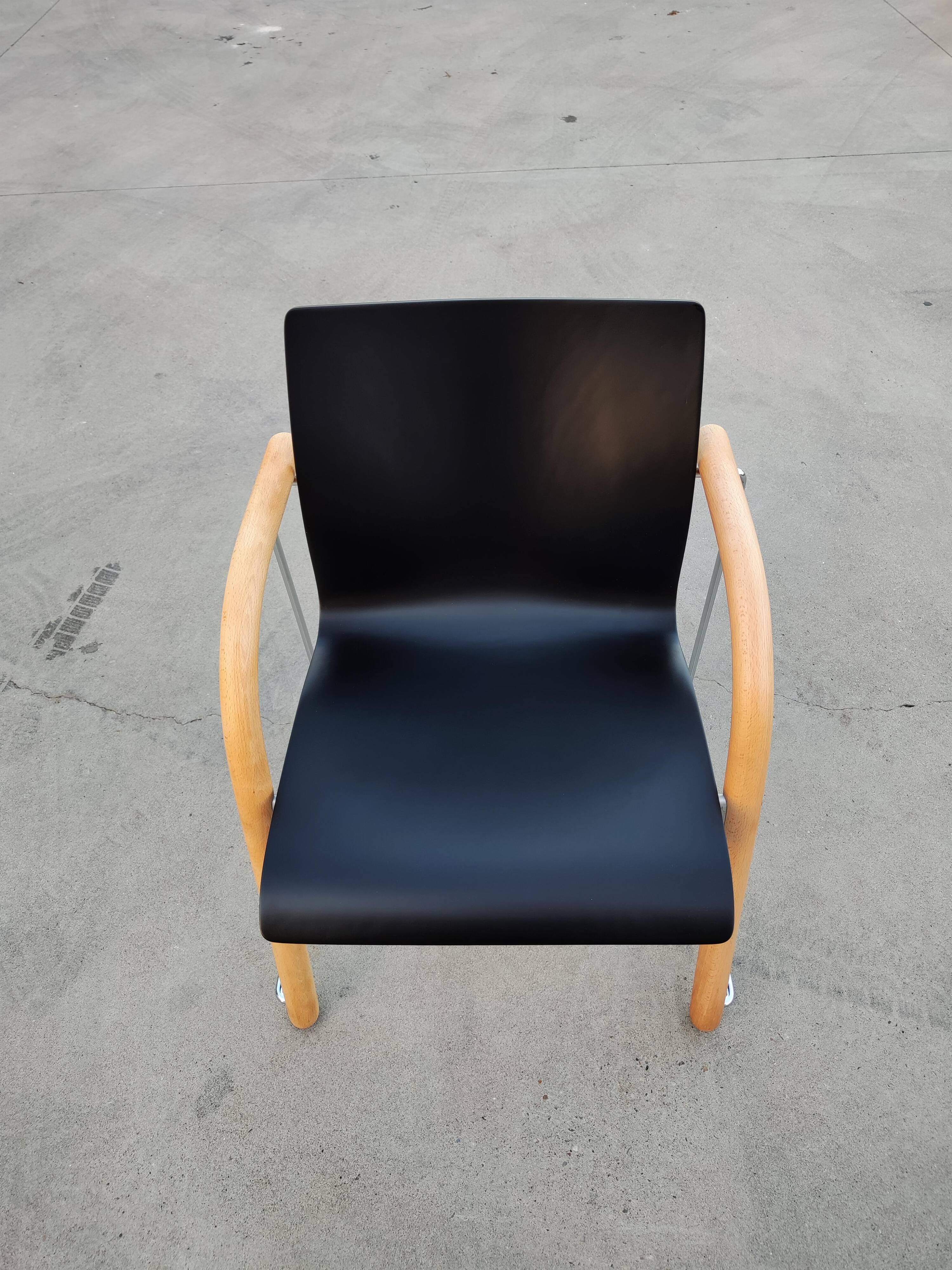 Set of 4 Thonet chairs model S320 renovated by Wulf Schneider and Ulrich Bohme, 1984
