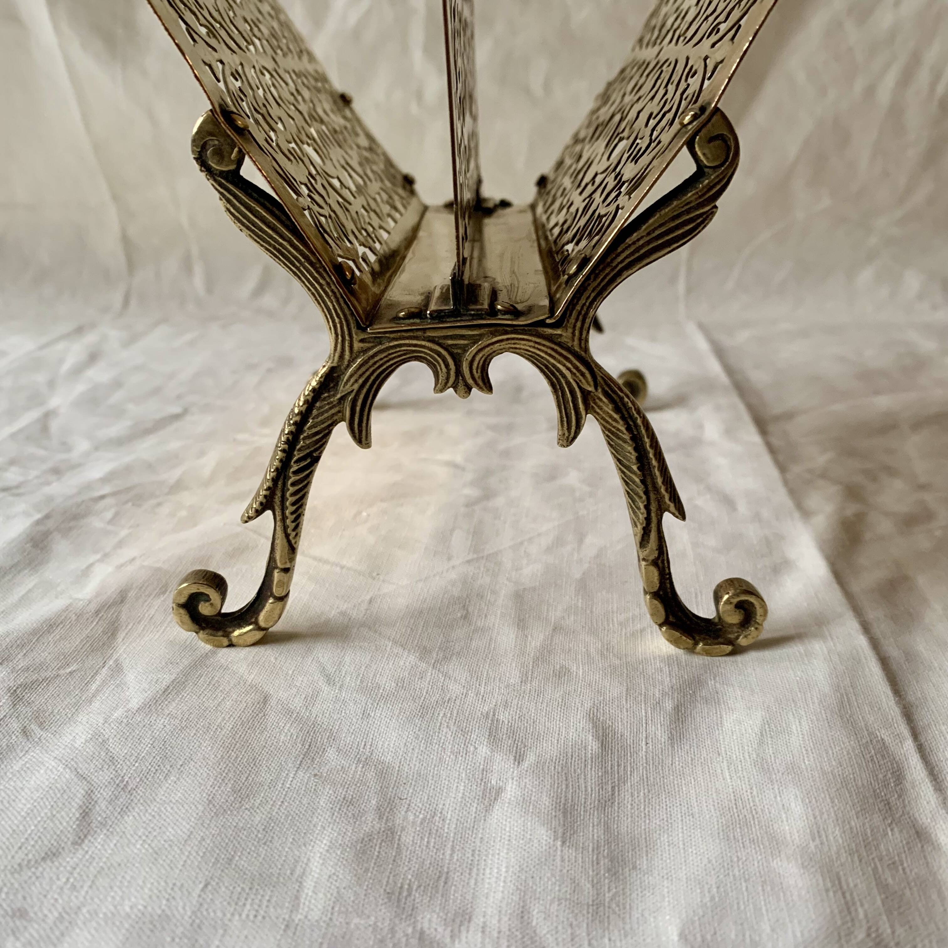 Old brass letter holder