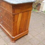 Louis Philippe period walnut secretary chest of drawers from the 19th century.